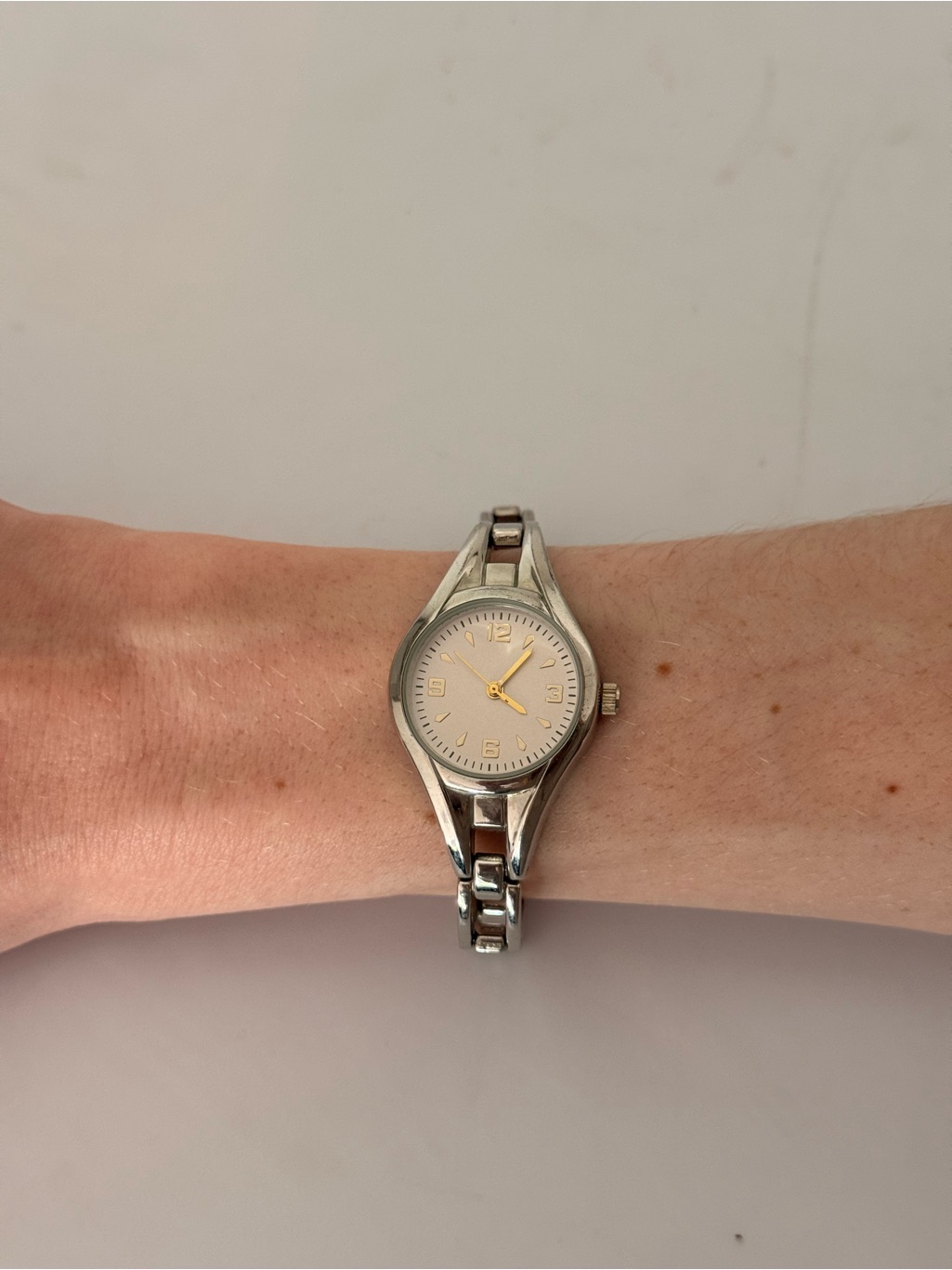 Silver Ladies Watch With Gold Accents